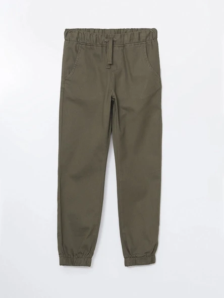 LCW Kids HAKİ Beli Lastikli Erkek Çocuk Jogger Pantolon ürün görseli 1