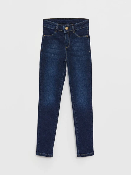 LCW Kids İNDİGO Skinny Fit Kız Çocuk Jean Pantolon ürün görseli 1