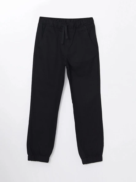 LCW Kids SİYAH Beli Lastikli Erkek Çocuk Jogger Pantolon ürün görseli 1