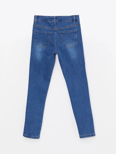 LCW Kids İndigo Basic Kız Çocuk Jean Pantolon - Resim 2