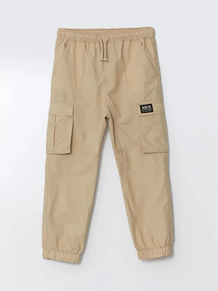 LCW Kids BEJ Beli Lastikli Erkek Çocuk Kargo Pantolon ürün görseli 1