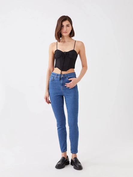 LCW Jeans İNDİGO Yüksek Bel Jüpiter Süper Skinny Fit Kadın Jean Pantolon ürün görseli 1
