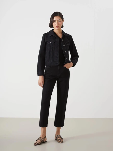 LCW Jeans SİYAH Straight Fit Kadın Jean Pantolon ürün görseli 1