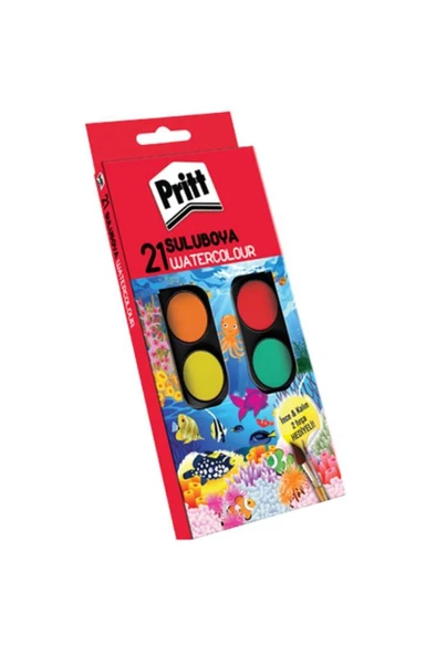 Pritt Suluboya 21 Renk Büyük Tablet 1671703 ürün görseli 1