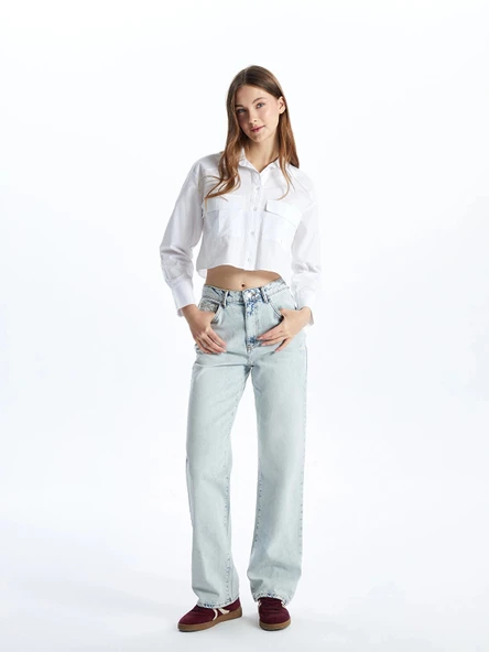 XSIDE MAVİ Straight Fit Kadın Jean Pantolon ürün görseli 1