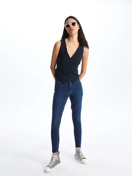 LCW Jeans Indigo Jüpiter Süper Skinny Fit Kadın Jean Pantolon ürün görseli 1