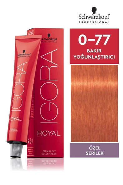 Igora Royal 0-77 Bakır Yoğunlaştırıcı Saç Boyası 60ml ürün görseli 1