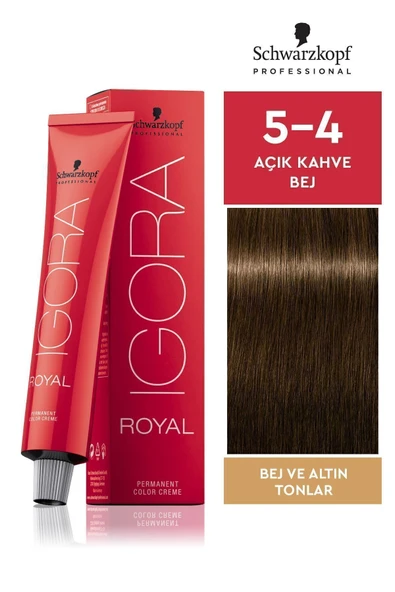 Igora Royal 5-4 Açık Kahve-bej Süper Saç Boyası 60 Ml ürün görseli 1