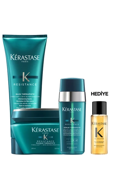 Kerastase Resistance Yıpranmış Saçlara Özel Onarıcı Saç Bakım Seti ürün görseli 1