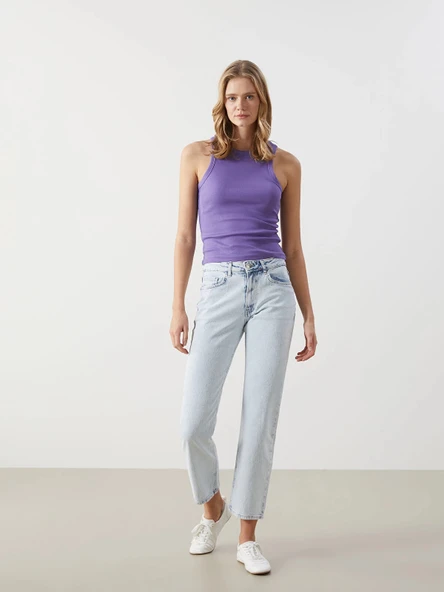 LCW Jeans İNDİGO Straight Fit Kadın Jean Pantolon ürün görseli 1