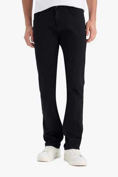 Defacto E7267 Siyah Sergio Regular Fit Normal Kalıp Normal Bel Boru Paça Siyah Jean Pantolon ürün görseli 1