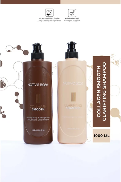 Native Base Profesyonel Saç Düzleştirici-collagen Smooth 1.000 Ml ürün görseli 1
