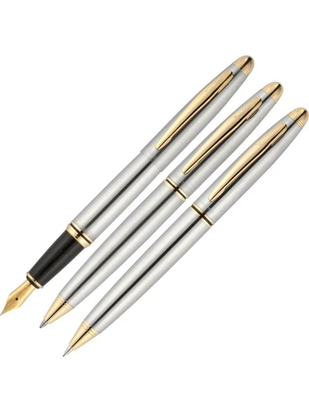 Scrikss Dolma Kalem+Tükenmez+Versatil 88 Gold Krom ürün görseli 1