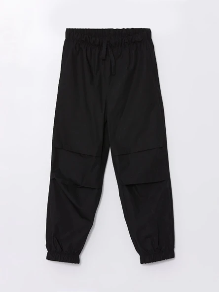 LCW Kids Siyah Rahat Kalıp Beli Lastikli Erkek Çocuk Jogger Pantolon ürün görseli 1