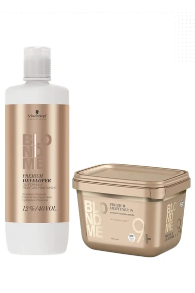 BLONDME Premium Lift+9 Açıcı 450 G + Oksidan %12 40 Volume 1000 ml ürün görseli 1