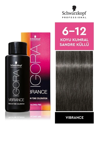 Igora Schwarzkopf Igora Vibrance 6-12 Koyu Kumral Sandre Küllü Saç Boyası 60 ml ürün görseli 1