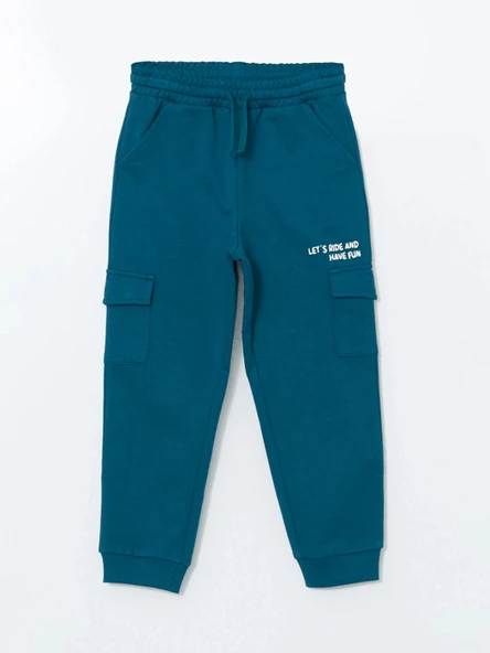 LCW Kids PETROL Beli Lastikli Erkek Çocuk Jogger Eşofman Alt ürün görseli 1
