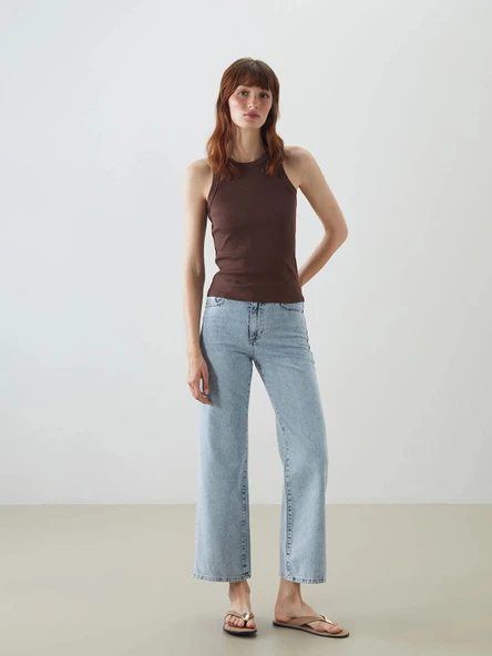 LCW Jeans Indigo Wideleg Kadın Jean Pantolon ürün görseli 1