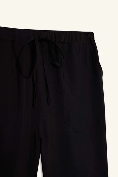 Defacto E5760 Siyah Harem Basic Düz Paça Pantolon - Resim 2