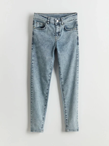 LCW Kids Indigo Beli Ayarlanabilir Lastikli Erkek Çocuk Jean Pantolon ürün görseli 1