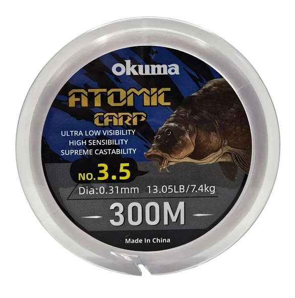 Okuma Atomic Carp Nylon Clear Color 300m Misina - Resim 2