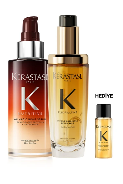 Kerastase Elixir & Nutritive Ikonik Gece & Gündüz Bakım Ritüeli ürün görseli 1