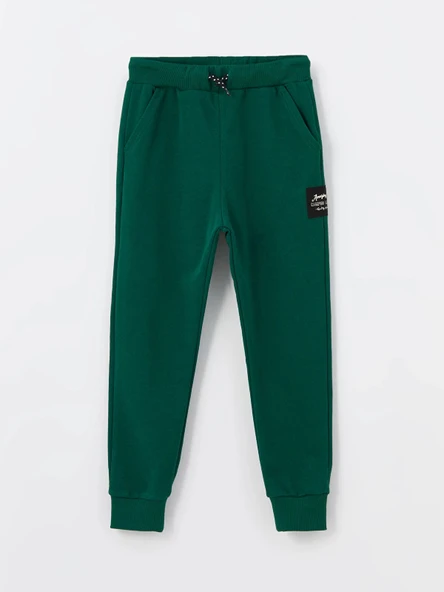 LCW Kids YEŞİL Beli Lastikli Rahat Kalıp Erkek Çocuk Jogger Eşofman Altı ürün görseli 1