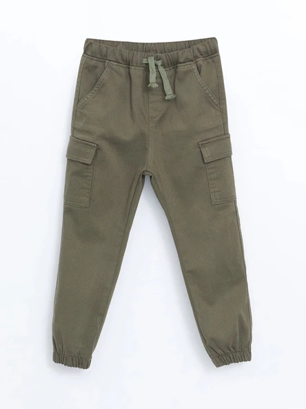 LCW Kids Haki Beli Lastikli Erkek Çocuk Kargo Pantolon ürün görseli 1