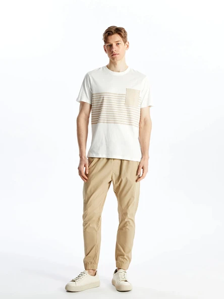 XSIDE BEJ Standart Kalıp Gabardin Erkek Jogger Pantolon ürün görseli 1