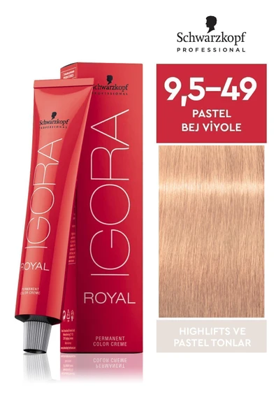 Igora Royal 9,5-49 Pastel Bej Viyole Saç Boyası 60 ml ürün görseli 1