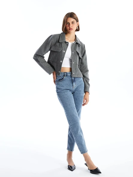 LCW Jeans İNDİGO Mom Fit Kadın Jean Pantolon ürün görseli 1