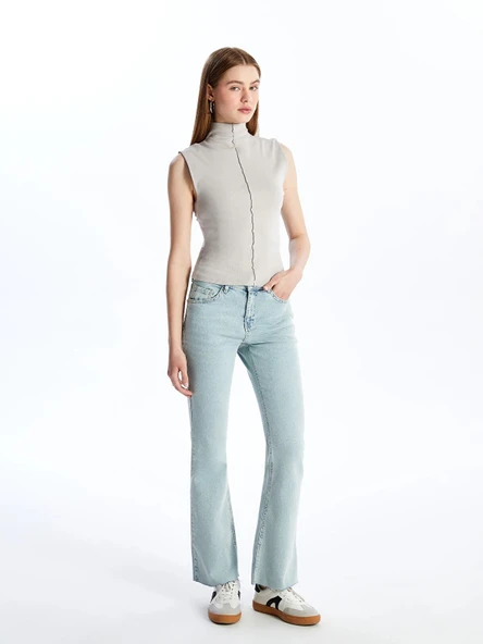 LCW Jeans Indigo Mars Flare Kadın Jean Pantolon ürün görseli 1