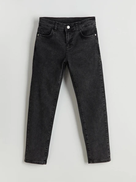 LCW Kids Antrasit Beli Ayarlanabilir Lastikli Erkek Çocuk Jean Pantolon ürün görseli 1