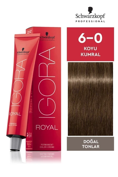 Igora Royal Doğal Tonlar 6-0 Koyu Kumral 60ml ürün görseli 1