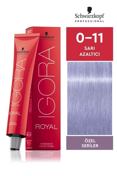 Igora Royal Özel Seriler 0-11 Sarı Azaltıcı Saç Boyası 60ml ürün görseli 1