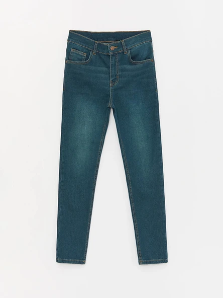 LCW Kids İNDİGO Beli Ayarlanabilir Lastikli Erkek Çocuk Jean Pantolon ürün görseli 1
