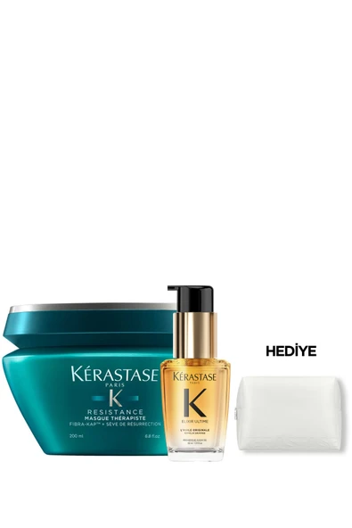 Kerastase Resistance & Elixir Ultime Yıpranmış Saçlar Için Işıltı - Maske & Yağ ürün görseli 1
