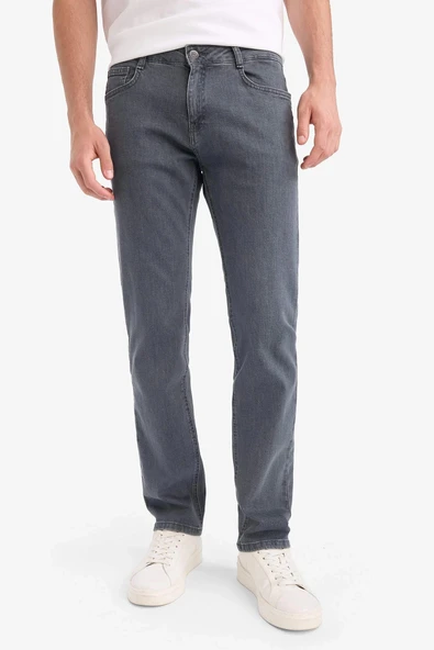 Defacto E7266 Gri Sergio Regular Fit Normal Kalıp Normal Bel Boru Paça Jean Pantolon ürün görseli 1