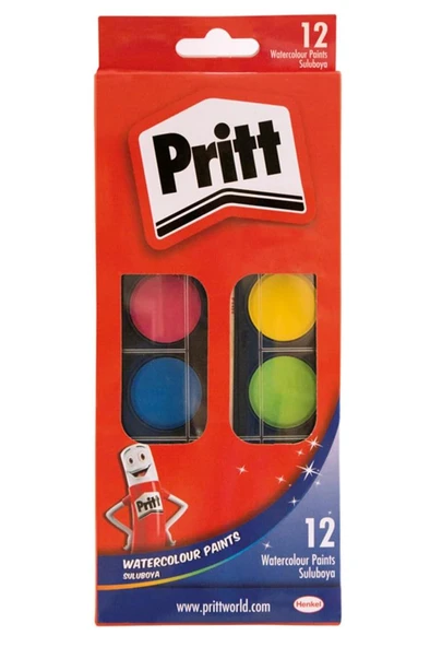 Pritt Suluboya 12 Renk Büyük Tablet 1047948 ürün görseli 1
