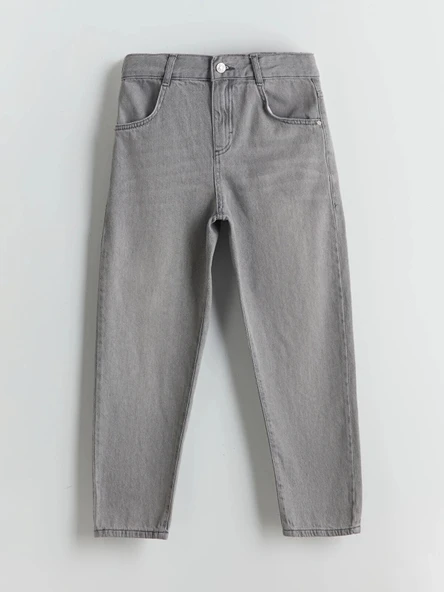 LCW Kids Gri Beli Ayarlanabilir Lastikli Erkek Çocuk Jean Pantolon ürün görseli 1