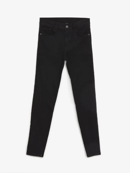 LCW Kids Siyah Beli Ayarlanabilir Lastikli Erkek Çocuk Jean Pantolon ürün görseli 1