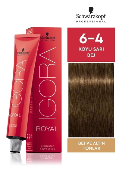 Igora Schwarzkopf Royal Saç Boyası 60 ml | No - 6.4 Koyu Kumral Bej ürün görseli 1
