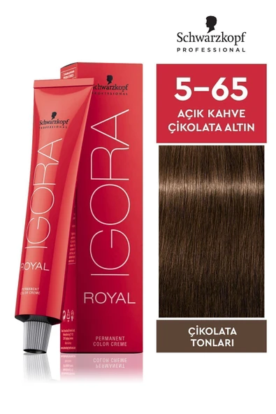Igora Royal Çikolata Tonları 5-65 Açık Kahve-çikolata Altın Saç Boyası 60ml ürün görseli 1