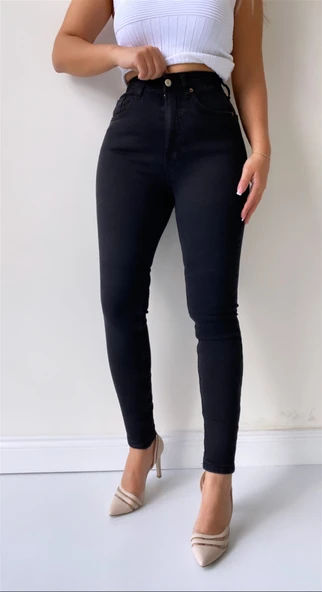 Toparlayıcı Skinny Jean Antrasit - Resim 4