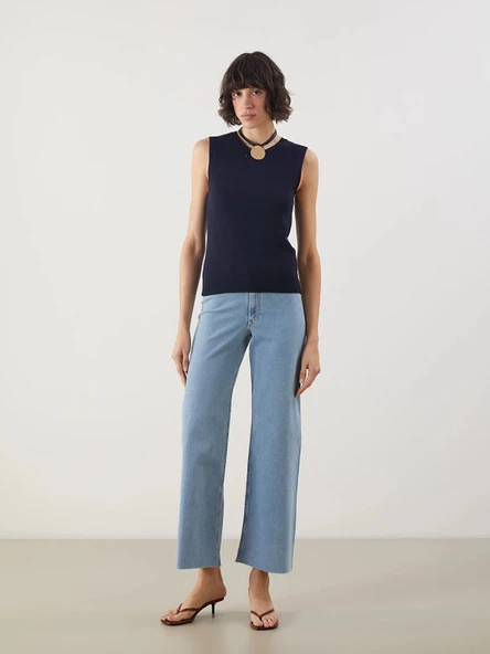 LCW Jeans Indigo Wideleg Kadın Jean Pantolon ürün görseli 1