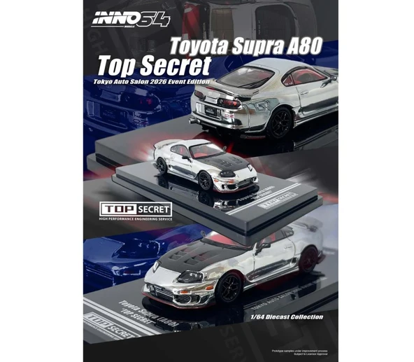 Inno64 Toyota Supra A80 Top Secret 1/64 Model Araba ürün görseli 1