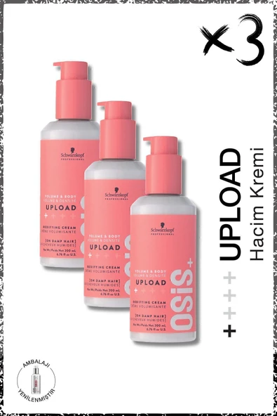 Osis Upload Hacim Kremi 200ml x 3 Adet | Elektriklenmeye & Isıya Karşı Korumalı Dipten Uca Hacim ürün görseli 1