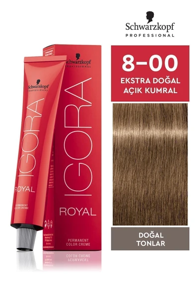 Igora Royal Doğal Tonlar 8-00 Ekstra Doğal Açık Kumral Saç Boyası 60ml ürün görseli 1