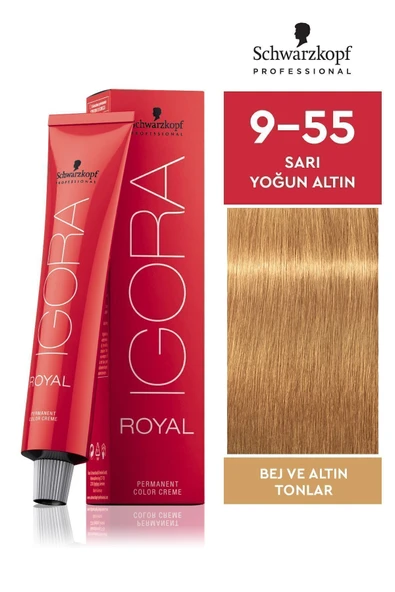 Igora Royal Bej Tonlar 9-55 Sarı - Yoğun Altın Saç Boyası 60ml ürün görseli 1