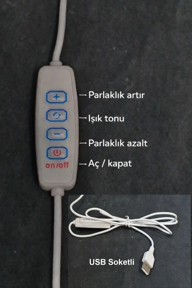 Sitrin Taşlı Gece Lambası USB Soketli 29S - Resim 5